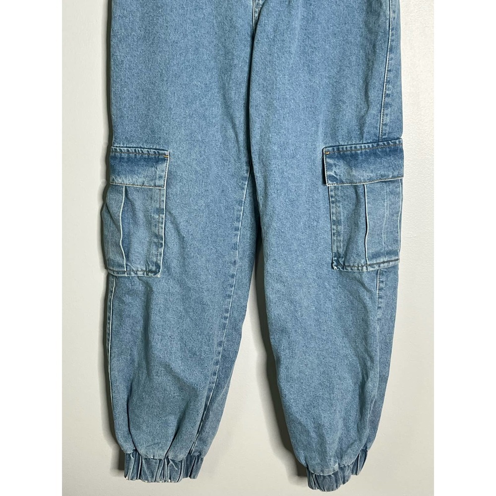 The Ragged Priest Light Blue Cargo Boyfriend Jeans - Picture 4 of 8